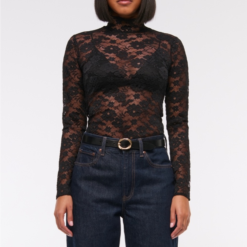 Abercrombie & Fitch Black Lace Blouse